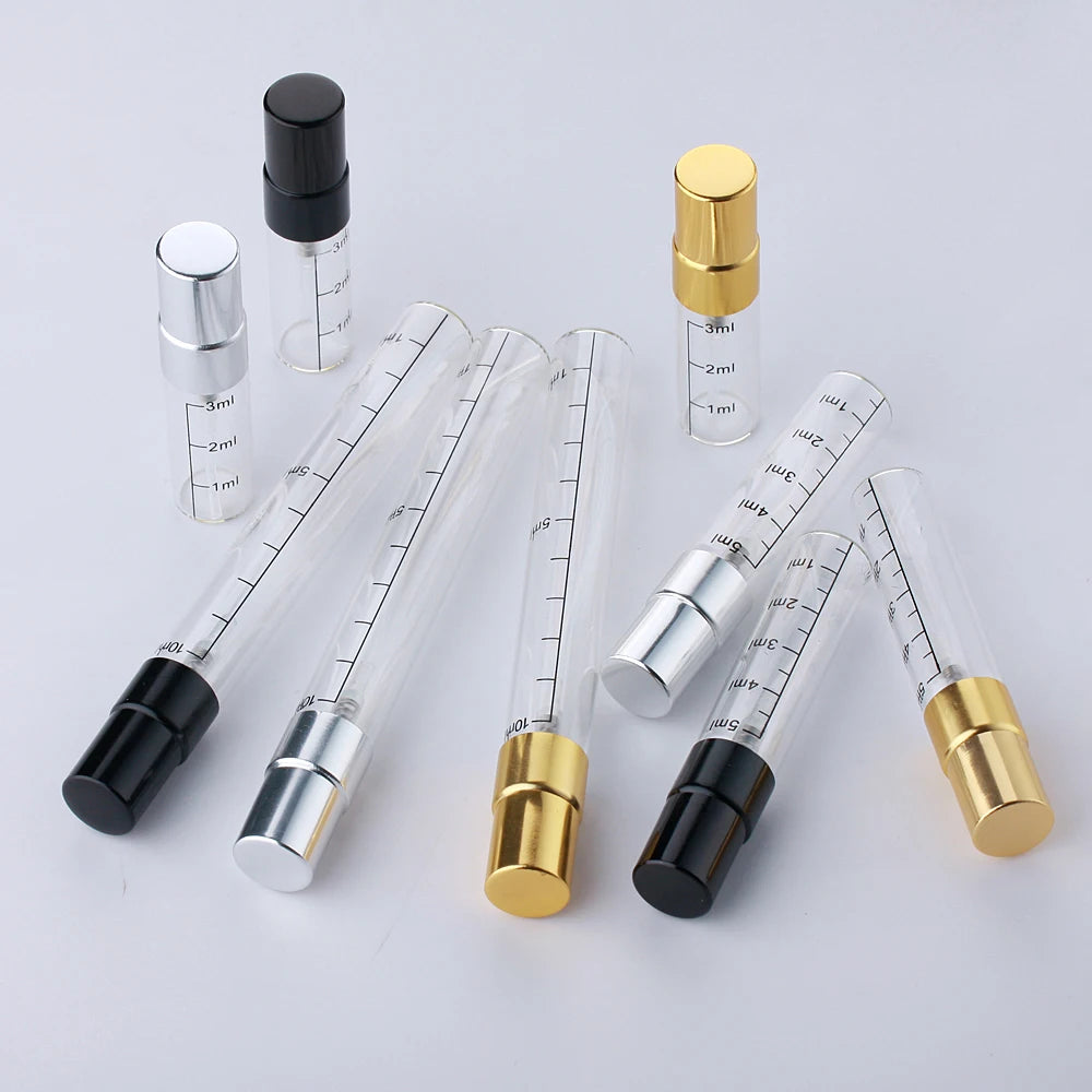 100Piece/Lot Refillable Perfume Bottle Empty Spray Bottle Aluminium Perfume Bottles Atomizer Cosmetic Travel Container Perfumes