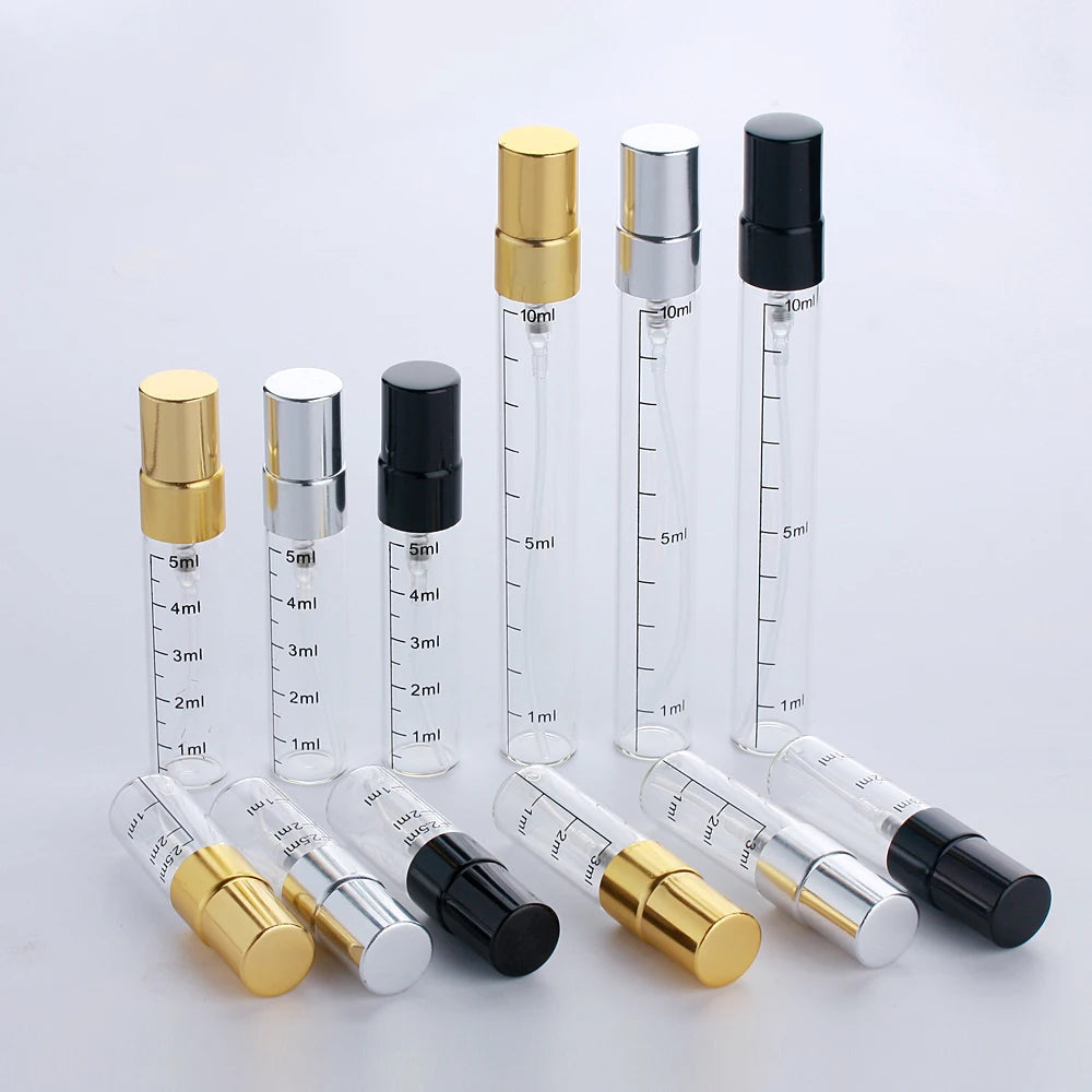 100Piece/Lot Refillable Perfume Bottle Empty Spray Bottle Aluminium Perfume Bottles Atomizer Cosmetic Travel Container Perfumes