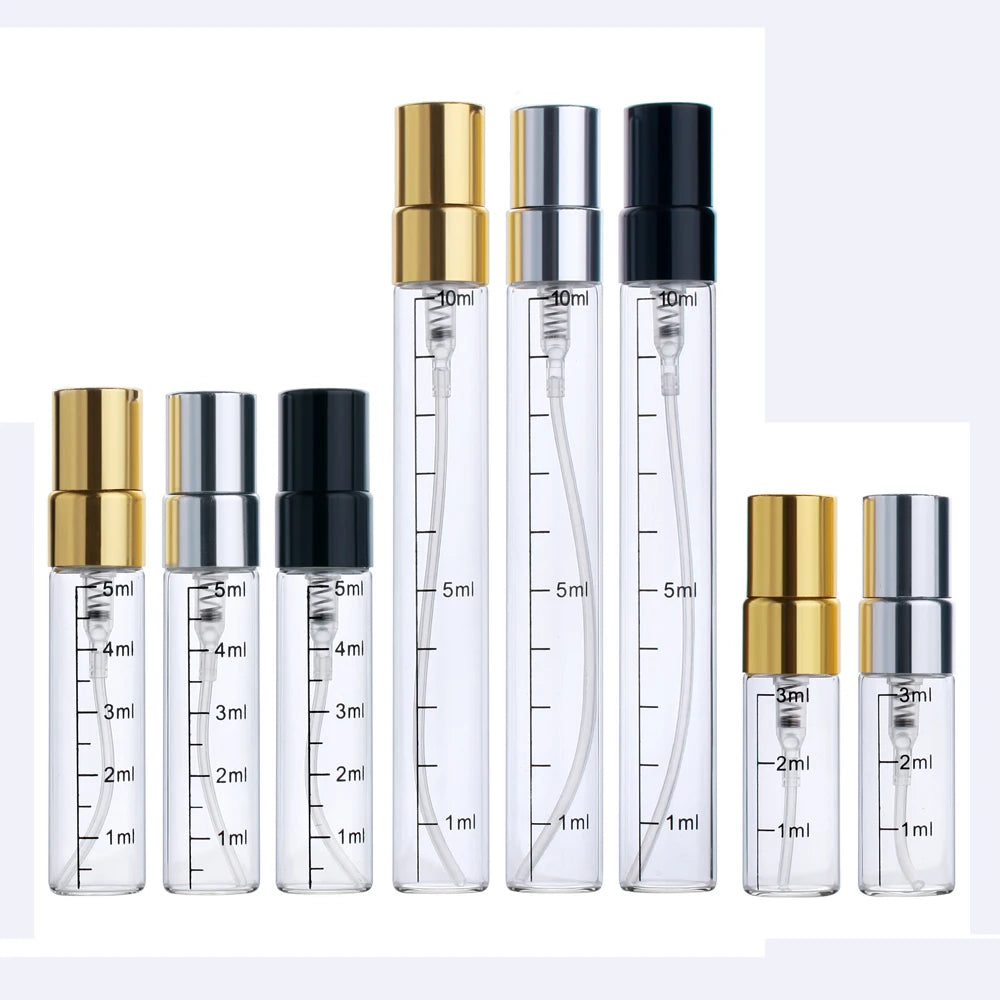 100Piece/Lot Refillable Perfume Bottle Empty Spray Bottle Aluminium Perfume Bottles Atomizer Cosmetic Travel Container Perfumes