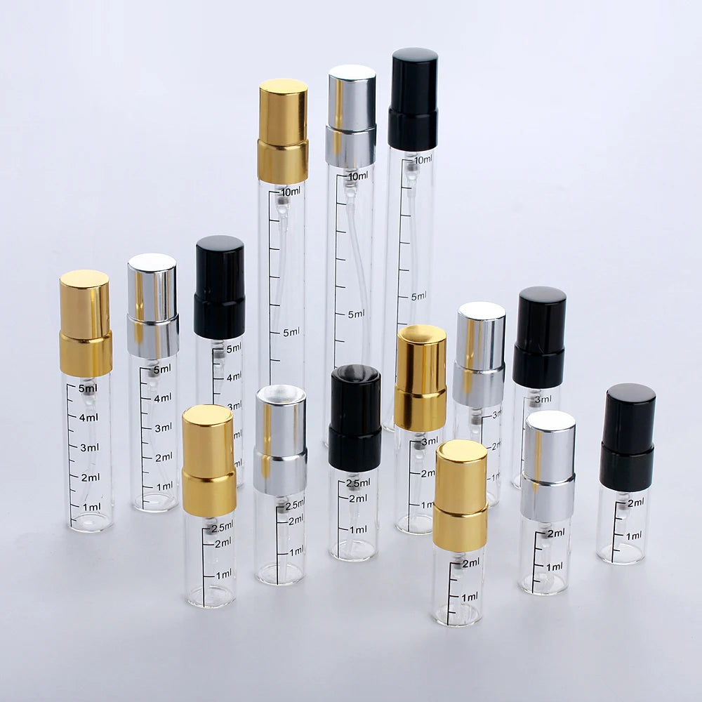 100Piece/Lot Refillable Perfume Bottle Empty Spray Bottle Aluminium Perfume Bottles Atomizer Cosmetic Travel Container Perfumes