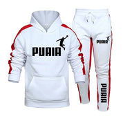 Autumn Winter Popular Mens Tracksuit Hooded Sweatshirts+Jogging Pants Set Daily Gym Outfits Casual Sports High Street Clothing