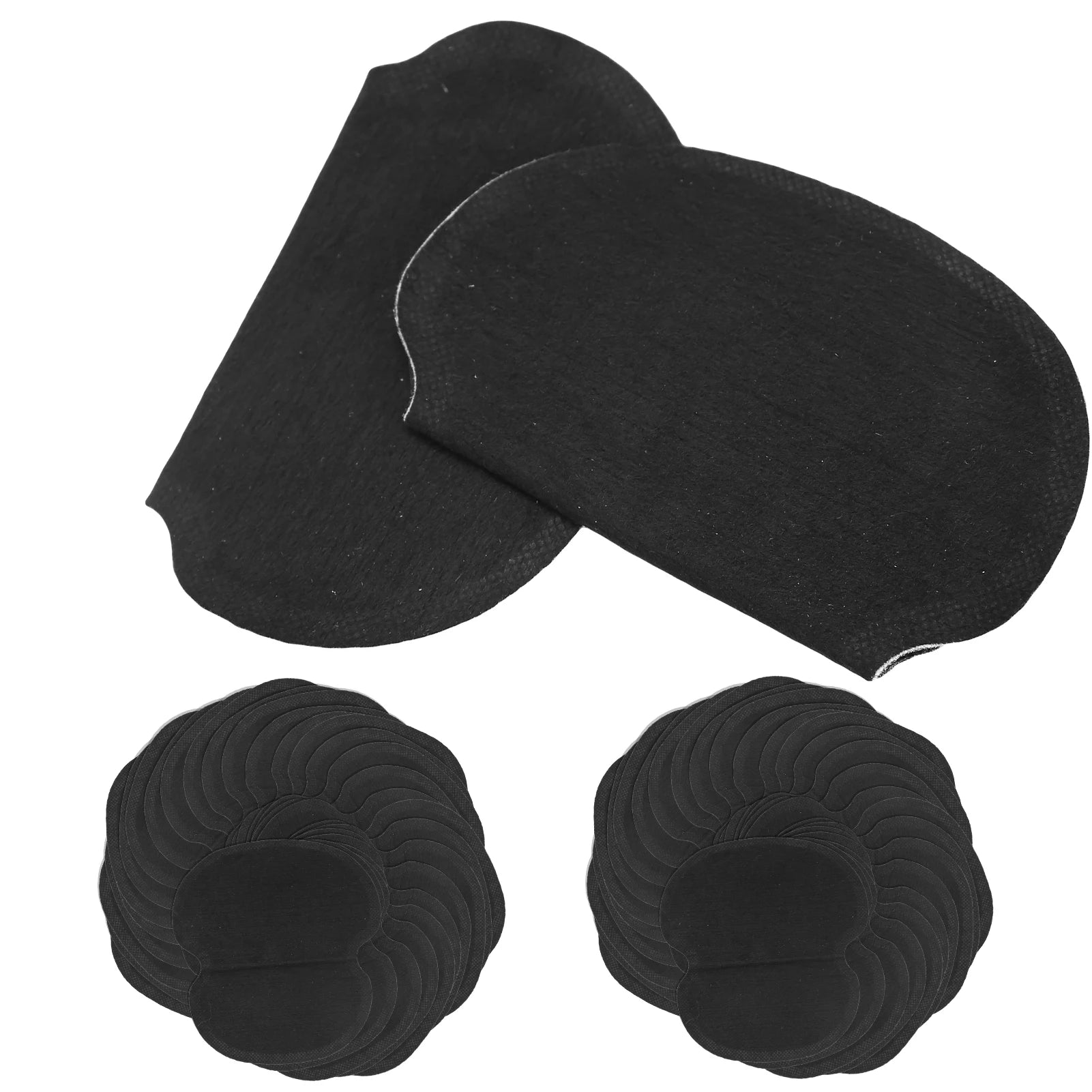 60pcs Underarm Sweat Pads NonWoven Fabric Dress Clothing Underarm Armpit Sweat Pads Black