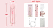 Women Electric Shaver Dual Head Bikini Trimmer Waterproof Body Hair  Trimmer Facial Hair Remover for Bikini Underarm Leg Arm