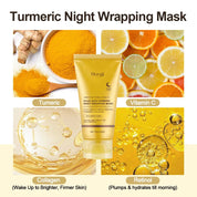 Turmeric Deep Collagen Mask Peel Off Mask Face Anti Wrinkle Lifting Korean Skin Care Masks Skin Firmnes For Nighttime Care