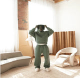 Men's Casual Sweatshirt Set Comfortable Streetwear Style Two-Piece Outfit for Men