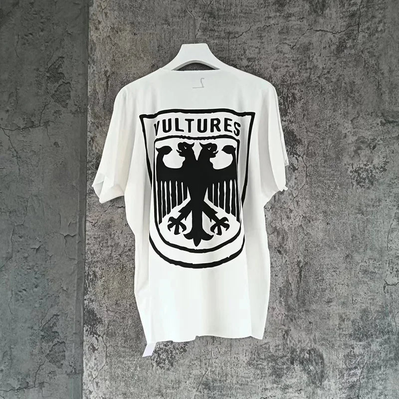 Black Apricot Vultures Long Sleeve T-shirt Men Woman 1:1 YZY High Street Loose Tee Top Vintage Graphic Print
