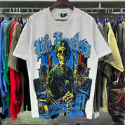 Masked Angel Shooting Arrows Diamond Cotton Short Sleeve Tshirts for Men and Women Crew Neck Loose Summer T-shirt Oversized Tees