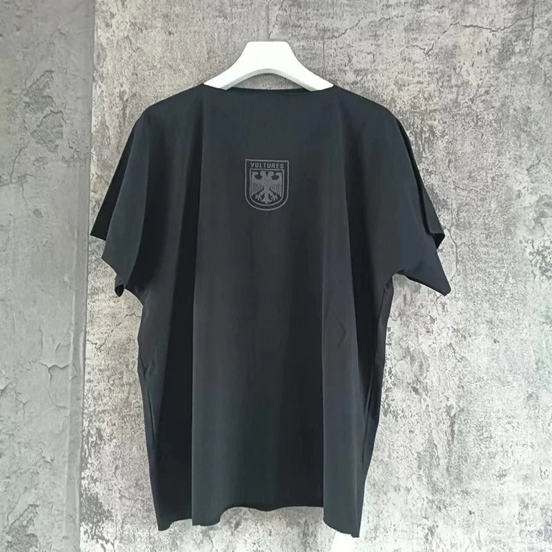 Black Apricot Vultures Long Sleeve T-shirt Men Woman 1:1 YZY High Street Loose Tee Top Vintage Graphic Print