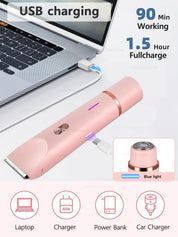 Women Electric Shaver Dual Head Bikini Trimmer Waterproof Body Hair  Trimmer Facial Hair Remover for Bikini Underarm Leg Arm