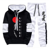 Japan Street Mens Tracksuit Printed Casual Sweatshirts Sportswear Sports Jogging Mens Clothing Fashion Single Piece Hoodie Pants