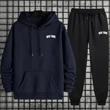 2025 Hot Sale Mens Sportswear 2pcs Set Hoodie and Sweatpants Autumn Winter Daily Casual Sporty Jogging Suit Urban Fashion Outfit