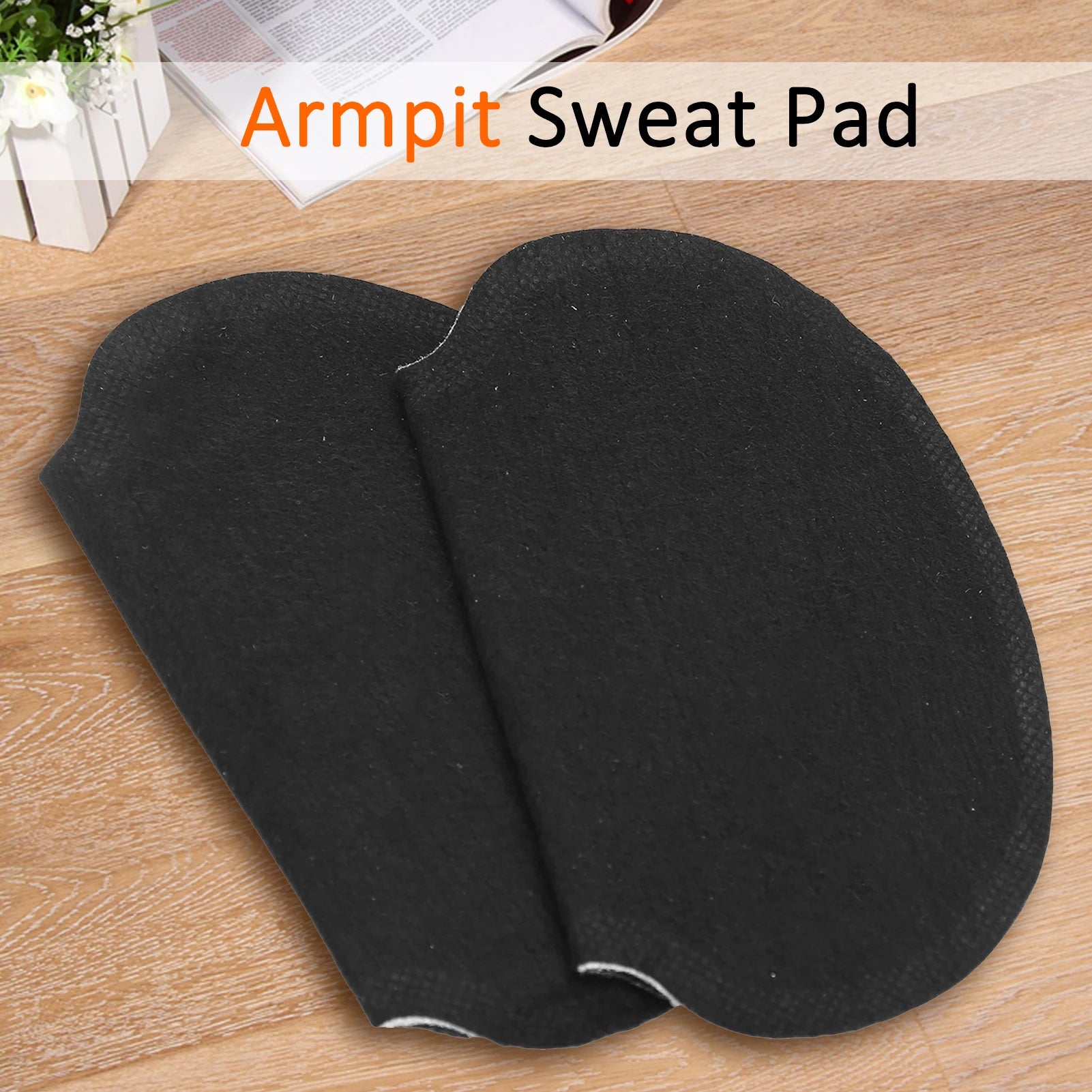 60pcs Underarm Sweat Pads NonWoven Fabric Dress Clothing Underarm Armpit Sweat Pads Black
