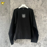 Black Apricot Vultures Long Sleeve T-shirt Men Woman 1:1 YZY High Street Loose Tee Top Vintage Graphic Print