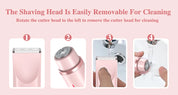 Women Electric Shaver Dual Head Bikini Trimmer Waterproof Body Hair  Trimmer Facial Hair Remover for Bikini Underarm Leg Arm