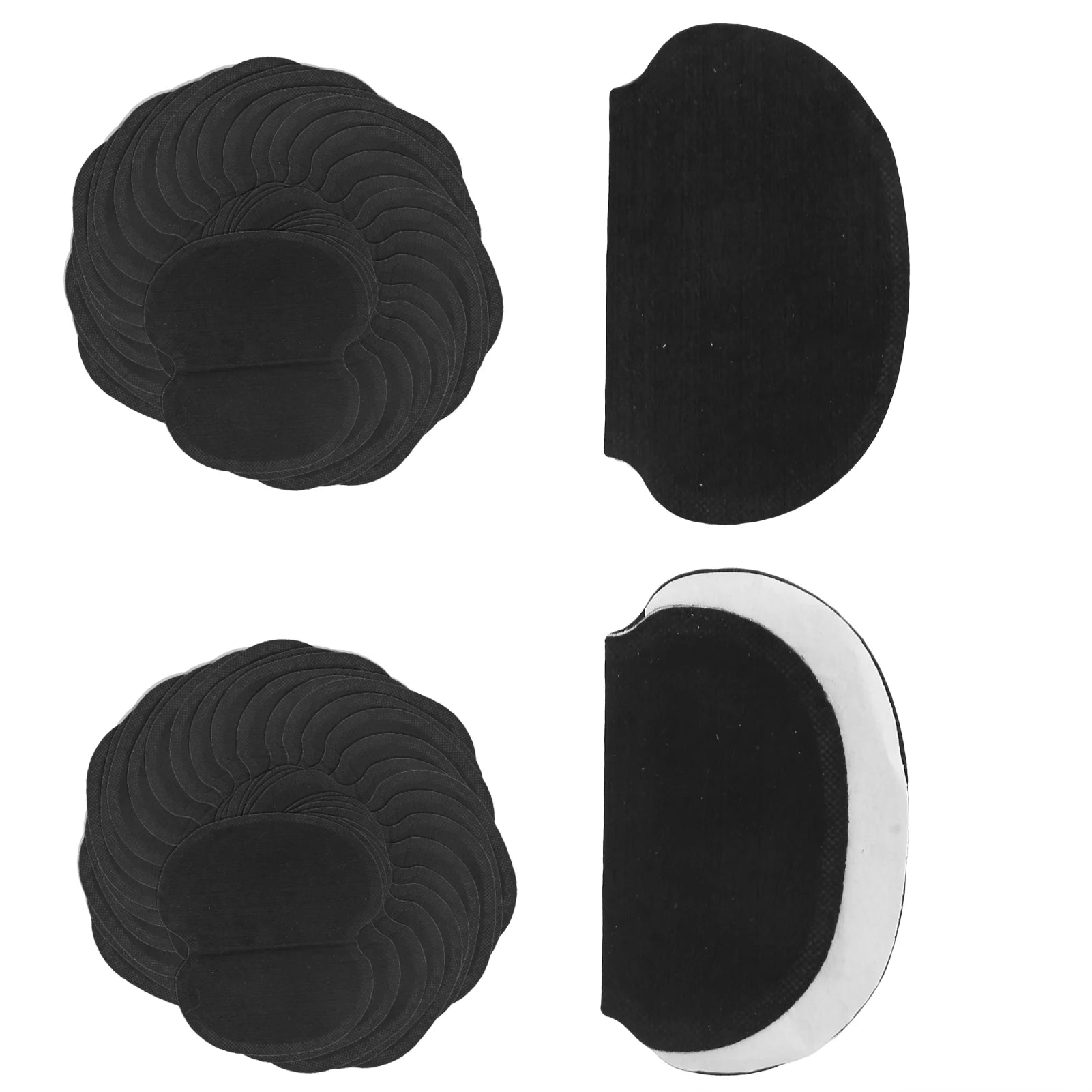 60pcs Underarm Sweat Pads NonWoven Fabric Dress Clothing Underarm Armpit Sweat Pads Black