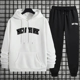 2025 Hot Sale Mens Sportswear 2pcs Set Hoodie and Sweatpants Autumn Winter Daily Casual Sporty Jogging Suit Urban Fashion Outfit