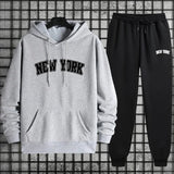 2025 Hot Sale Mens Sportswear 2pcs Set Hoodie and Sweatpants Autumn Winter Daily Casual Sporty Jogging Suit Urban Fashion Outfit