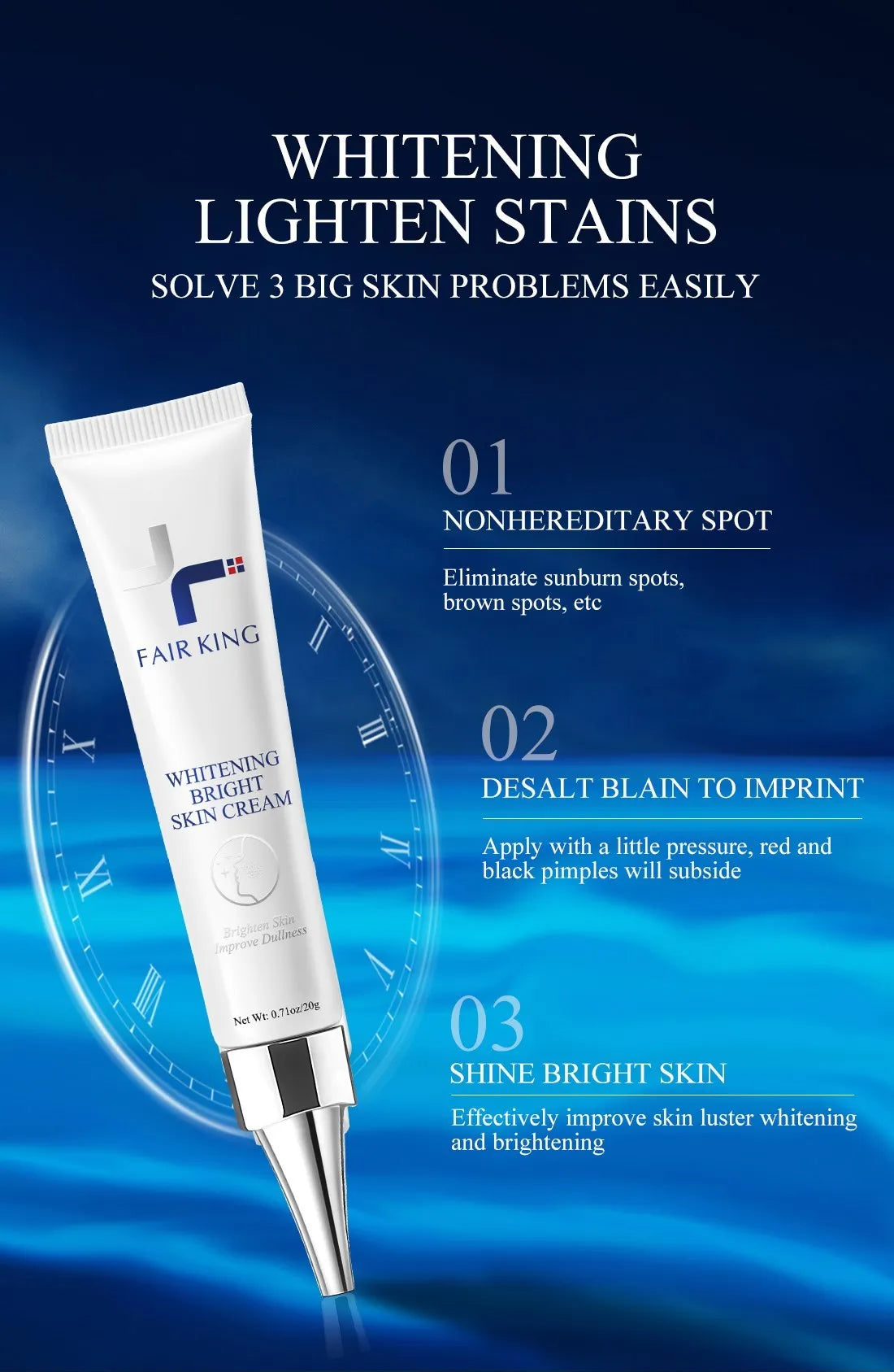 FAIRKING Spot Cream Remove Chloasma Eliminate Dark Spots Brighten Skin Tone Face Skin Care Products Improves Dull Skin
