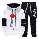 Japan Street Mens Tracksuit Printed Casual Sweatshirts Sportswear Sports Jogging Mens Clothing Fashion Single Piece Hoodie Pants