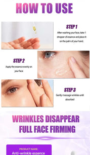 Instant Anti Wrinkle Effect Remove Facial Wrinkles Moisturizing Serum To Fine Lines Around The Eyes Crow's Feet Neck Wrinkle