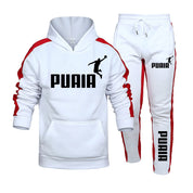 Autumn Winter Popular Mens Tracksuit Hooded Sweatshirts+Jogging Pants Set Daily Gym Outfits Casual Sports High Street Clothing